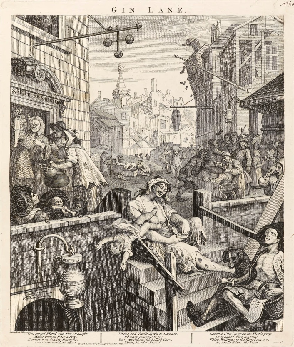 An illustration of Hogarth's Gin Craze