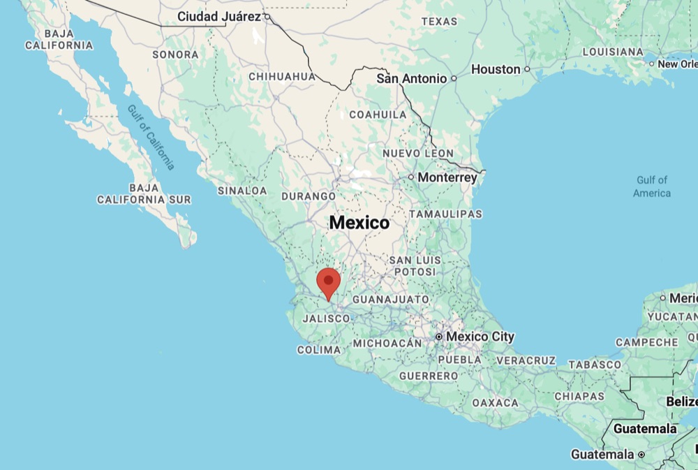 Map of Tequila, Mexico